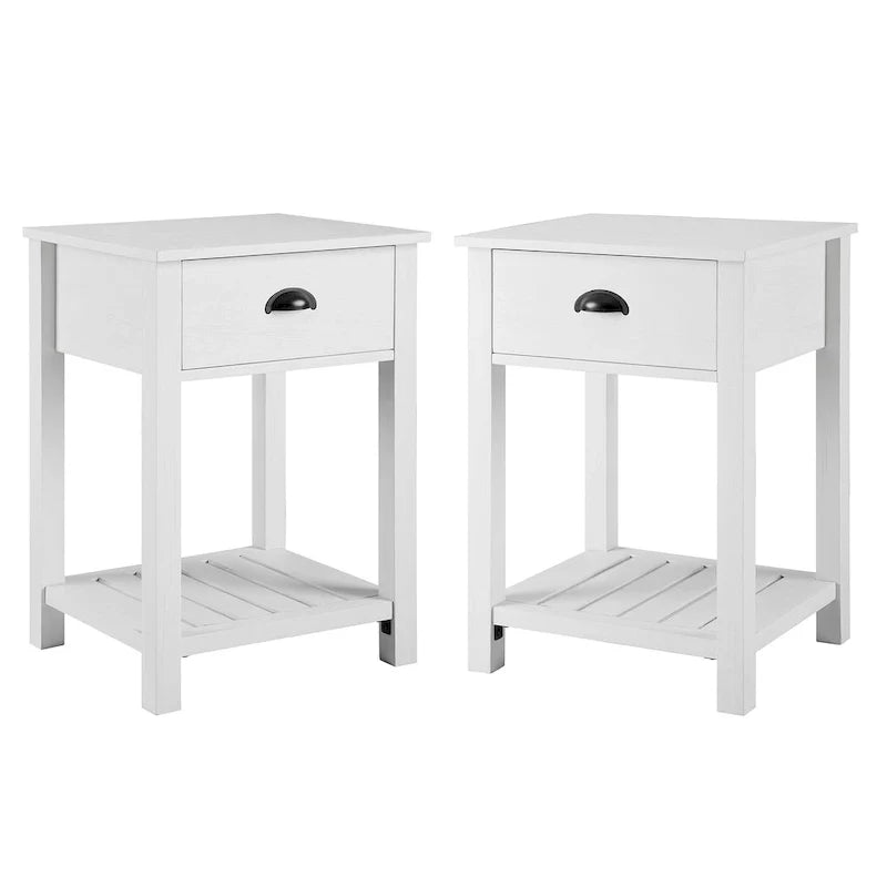 Set of 2 Middlebrook Farmhouse Nightstands with One Drawer 24