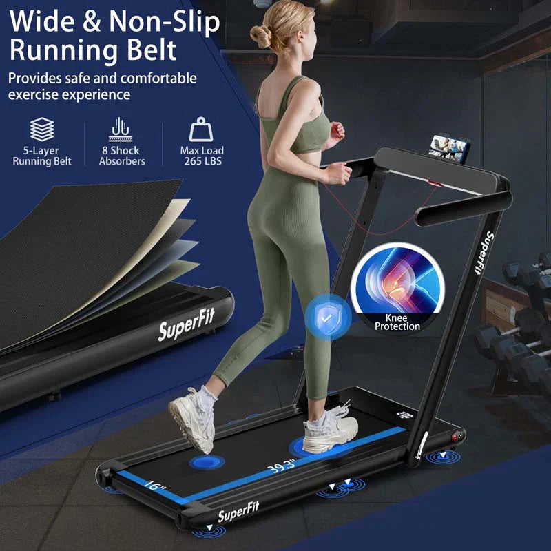 2.5HP 2-in-1 Folding Under Desk Treadmill with Speaker APP Remote Control, Portable Walking Jogging Machine for Home Gym Office 14