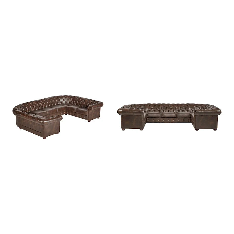 Gdansk 9-Person U-Shaped Chesterfield Sectional Sofa 13