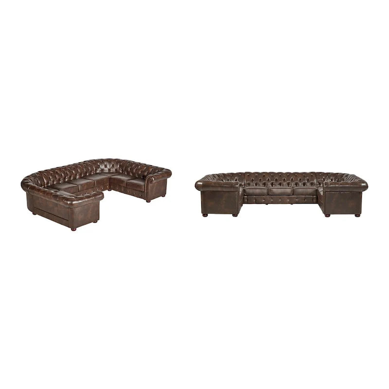 Gdansk 9-Person U-Shaped Chesterfield Sectional Sofa 1