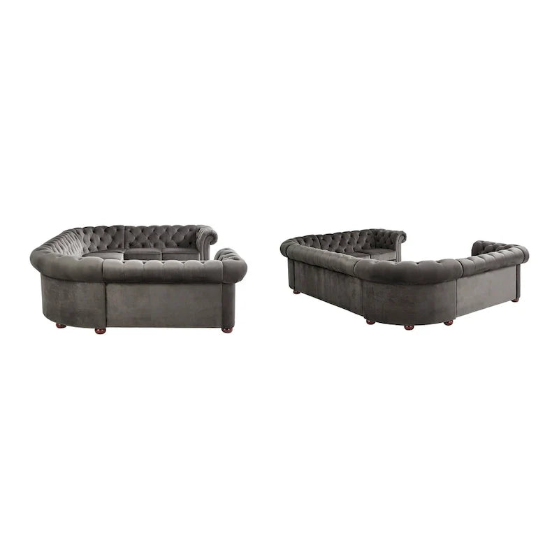 Gdansk 9-Person U-Shaped Chesterfield Sectional Sofa 4