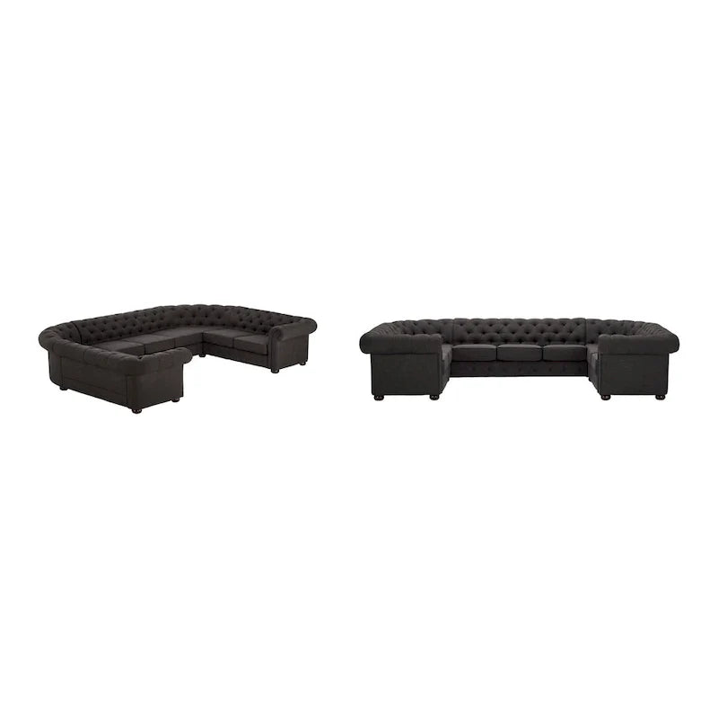 Gdansk 9-Person U-Shaped Chesterfield Sectional Sofa 9