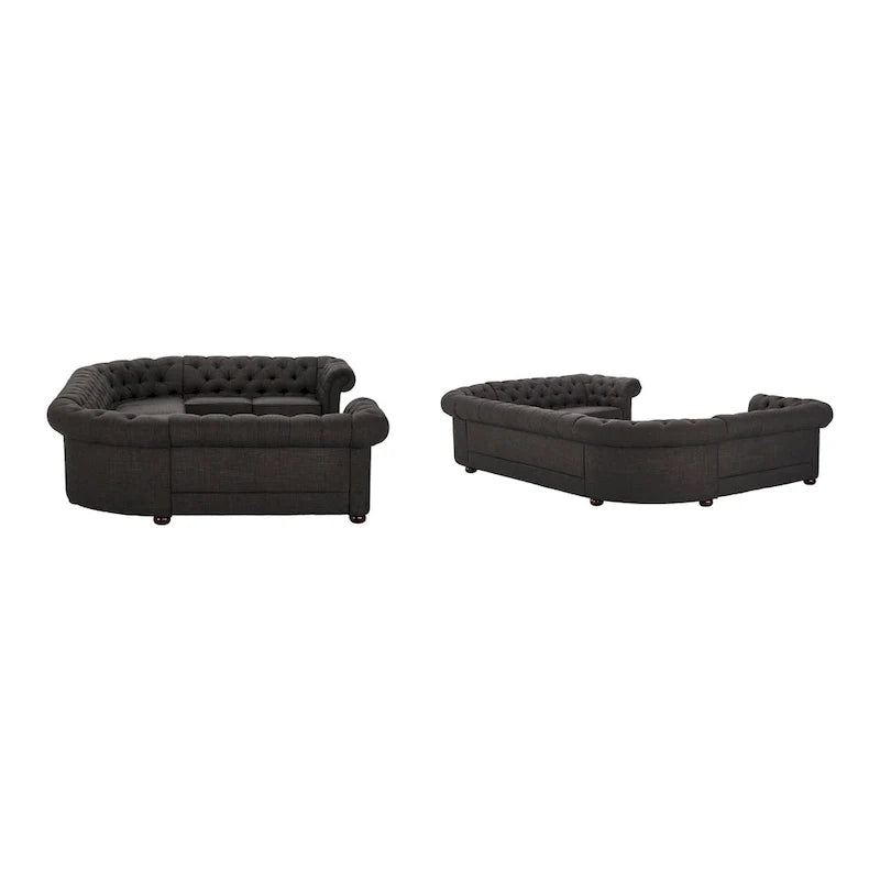 Gdansk 9-Person U-Shaped Chesterfield Sectional Sofa 10