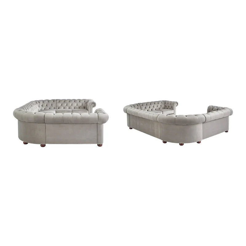 Gdansk 9-Person U-Shaped Chesterfield Sectional Sofa 12
