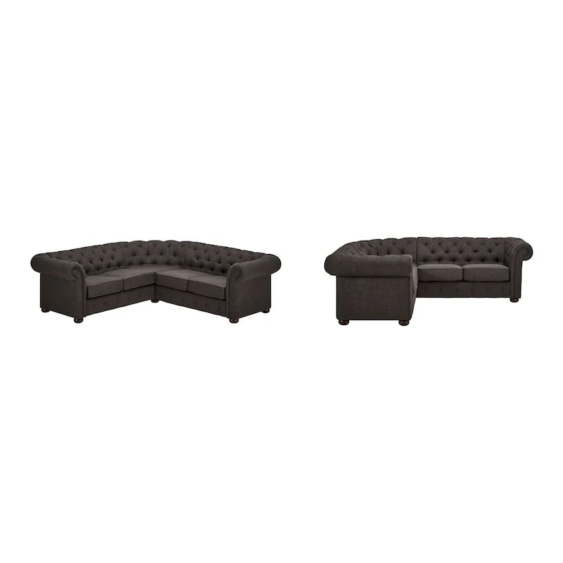 Gdansk 5-Person L-Shaped Chesterfield Sectional Sofa 20