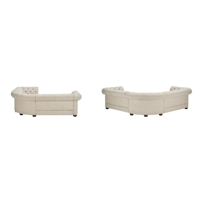 Gdansk 5-Person L-Shaped Chesterfield Sectional Sofa 8
