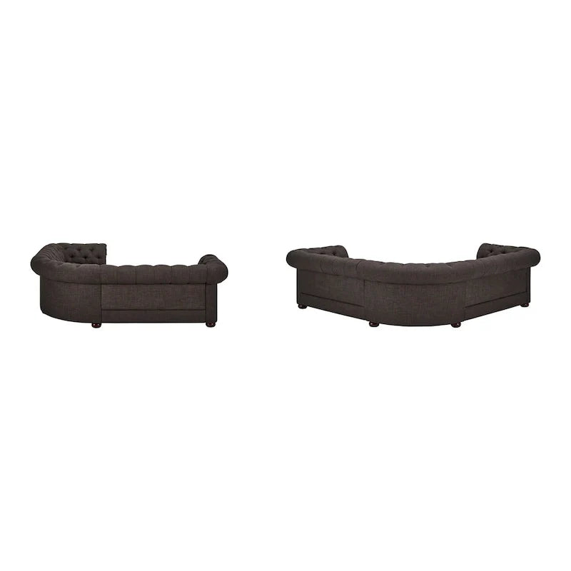 Gdansk 5-Person L-Shaped Chesterfield Sectional Sofa 10
