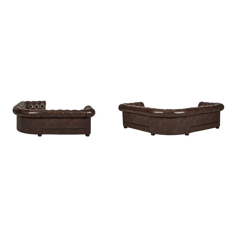 Gdansk 5-Person L-Shaped Chesterfield Sectional Sofa 12