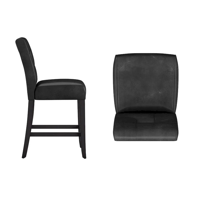 Brda Keyhole Counter Height High Back Stools - Set of 2 13