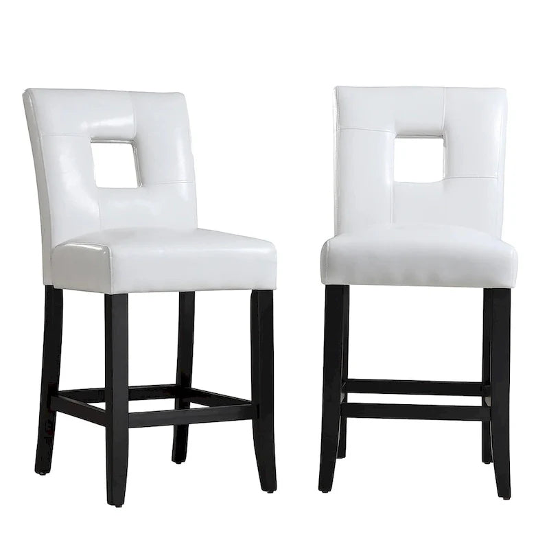 Brda Keyhole Counter Height High Back Stools - Set of 2 14