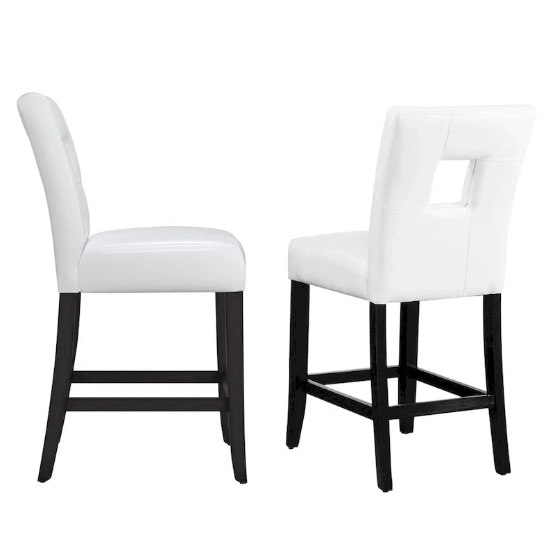 Brda Keyhole Counter Height High Back Stools - Set of 2 15