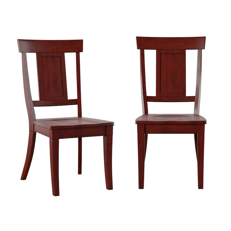 Set of 2 Ronda Wooden Dining Chairs with Panel Back 26