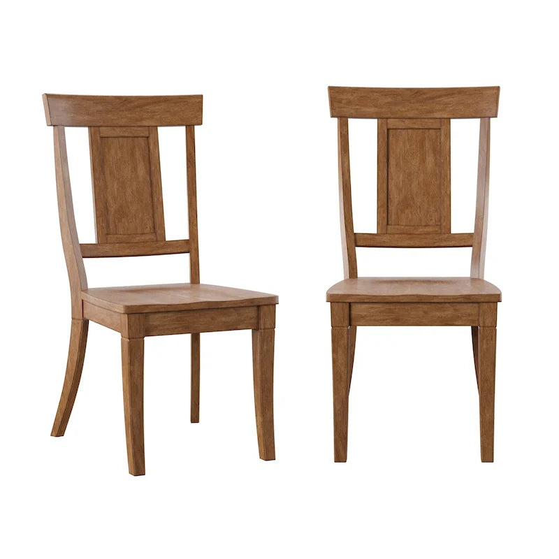 Set of 2 Ronda Wooden Dining Chairs with Panel Back 28