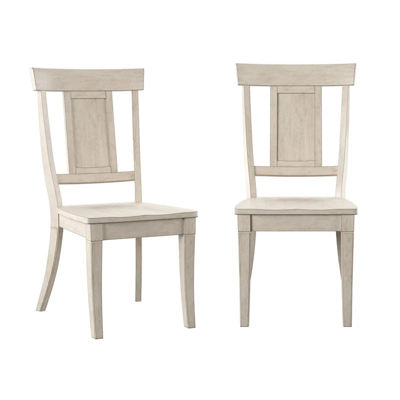 Set of 2 Ronda Wooden Dining Chairs with Panel Back 10