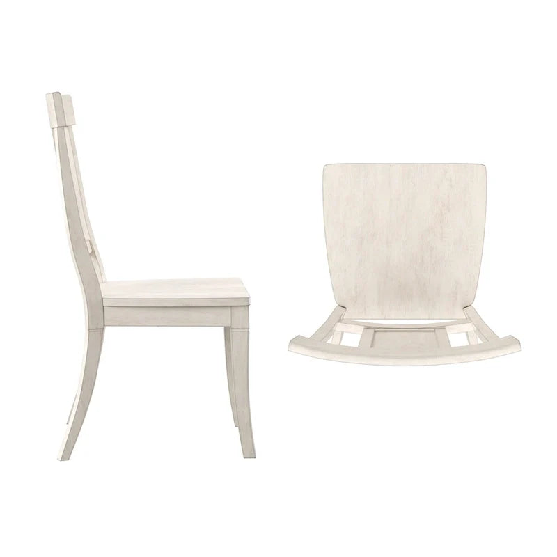Set of 2 Ronda Wooden Dining Chairs with Panel Back 11