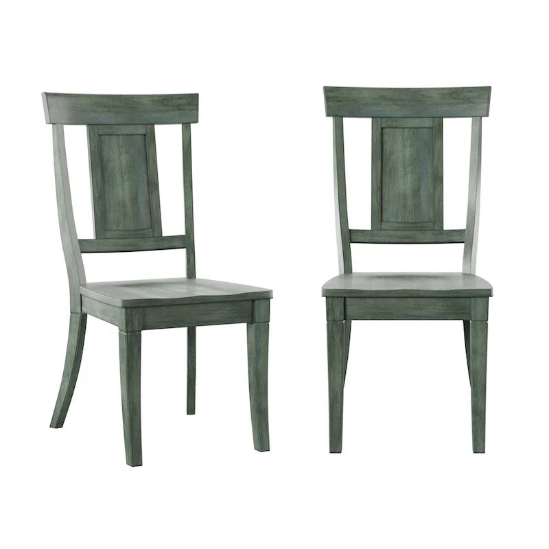 Set of 2 Ronda Wooden Dining Chairs with Panel Back 18