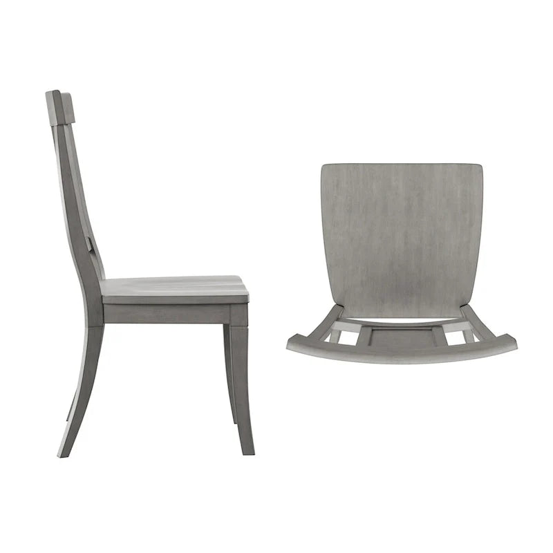 Set of 2 Ronda Wooden Dining Chairs with Panel Back 21