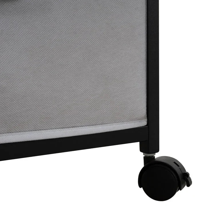 Rolling 2-Drawer Mobile File Cabinet with Open Storage Shelf - Vertical Filing Stand for Printers 18