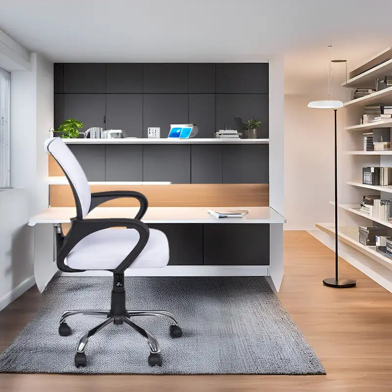Adjustable Ergonomic Office Chair with Breathable Mesh, Lumbar Support, and 360-Degree Swivel Wheels for Enhanced Mobility 40