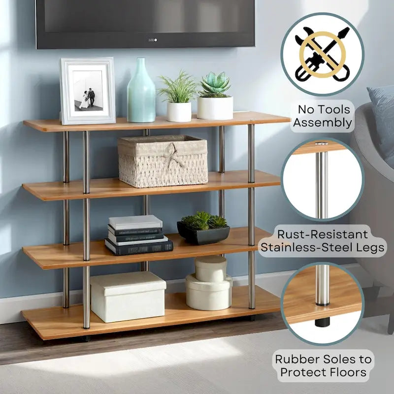Convenience Concepts Designs2Go XL 55-Inch Highboy 4-Tier Television Stand 8