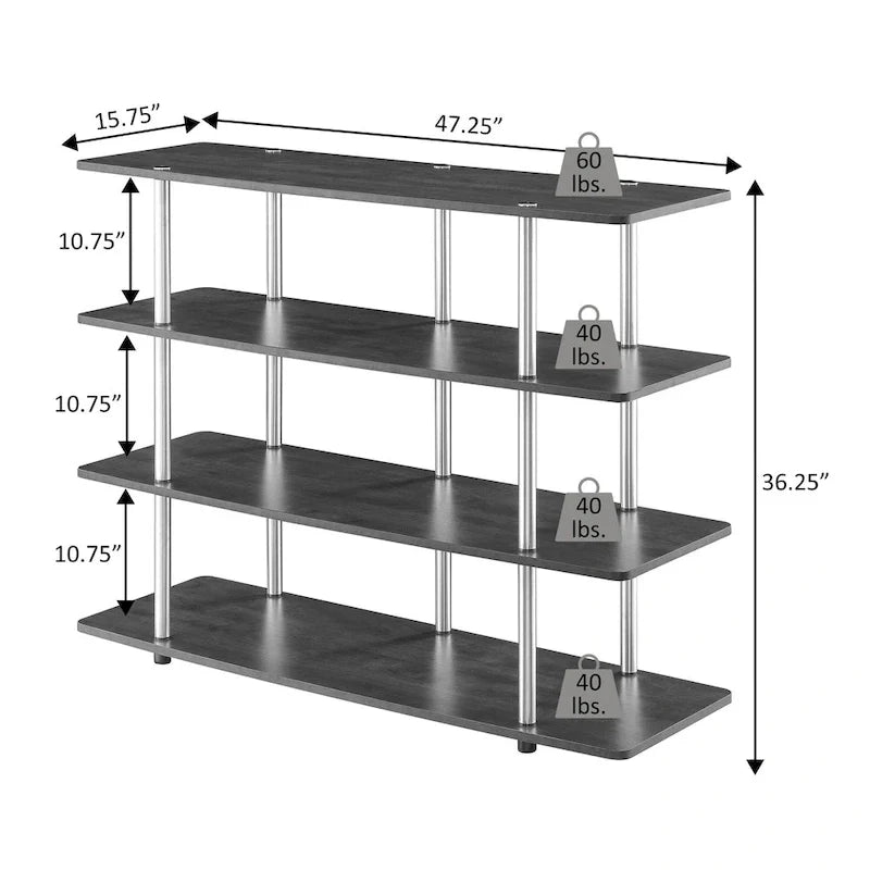Convenience Concepts Designs2Go XL 55-Inch Highboy 4-Tier Television Stand 13