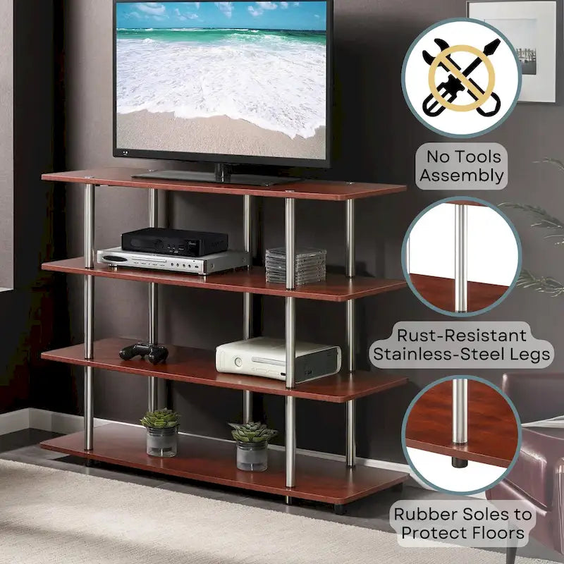 Convenience Concepts Designs2Go XL 55-Inch Highboy 4-Tier Television Stand 21