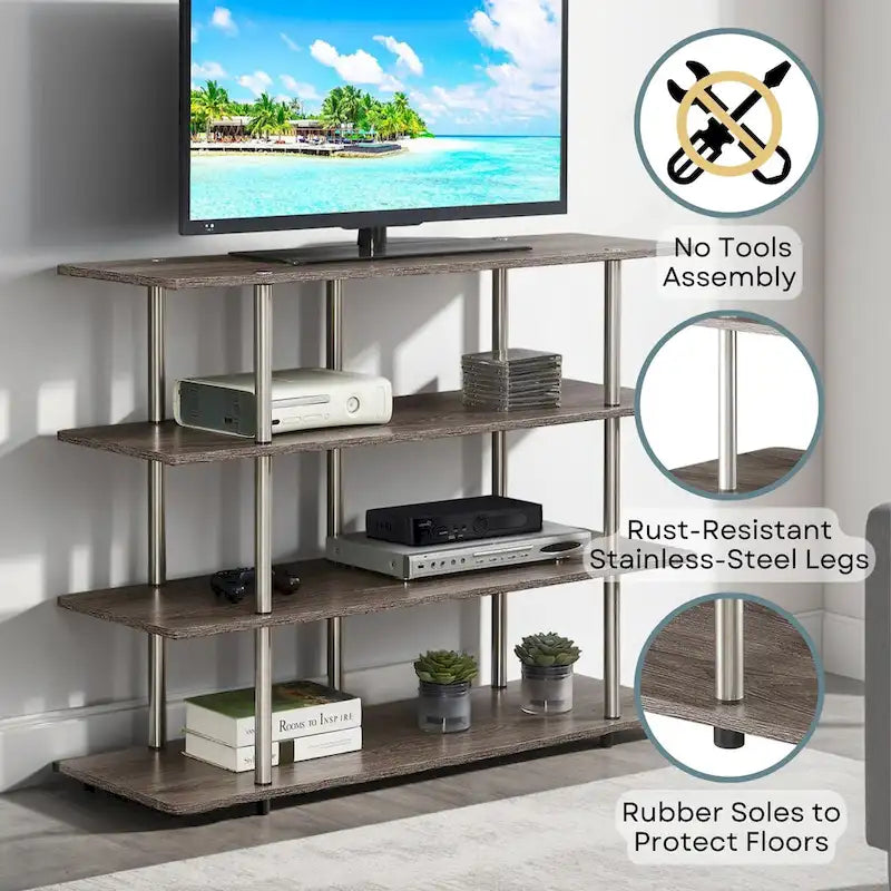 Convenience Concepts Designs2Go XL 55-Inch Highboy 4-Tier Television Stand 25