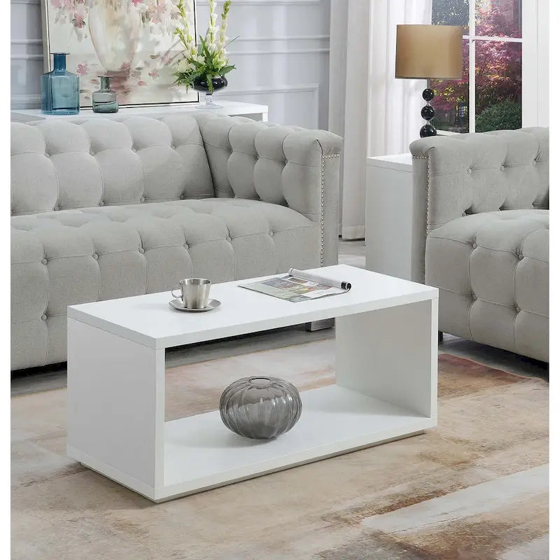 Northfield Admiral Coffee Table with Shelf by Convenience Concepts 1
