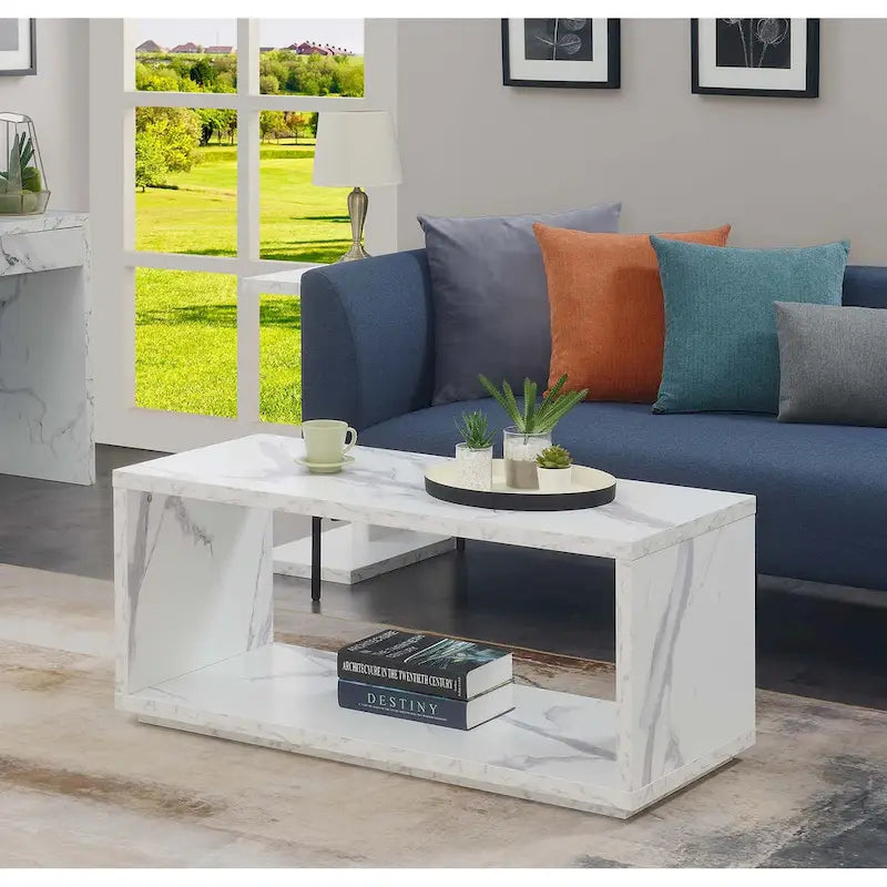 Northfield Admiral Coffee Table with Shelf by Convenience Concepts 15