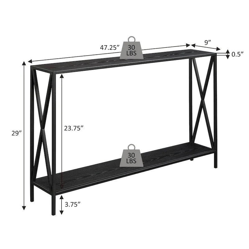 Tucson Console Table with Shelf by Convenience Concepts 9