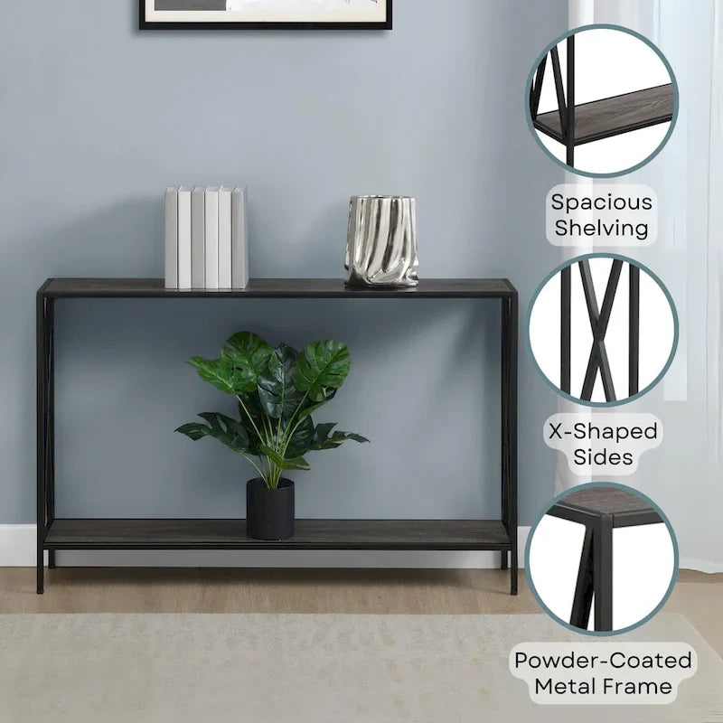Tucson Console Table with Shelf by Convenience Concepts 17