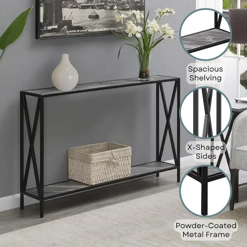 Tucson Console Table with Shelf by Convenience Concepts 28