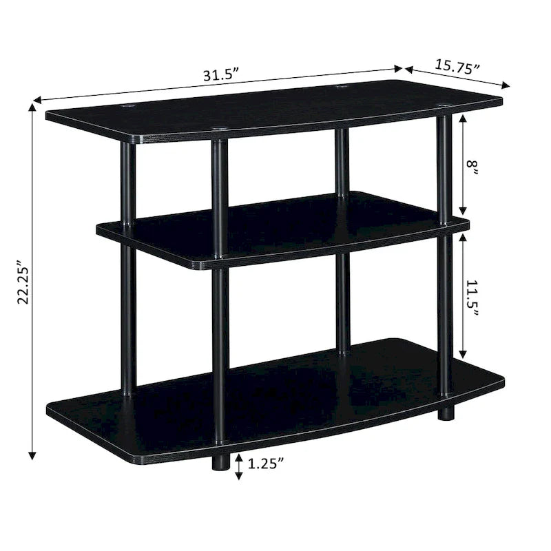 Convenience Concepts Designs2Go Tool-Free 3-Tier TV Stand 4