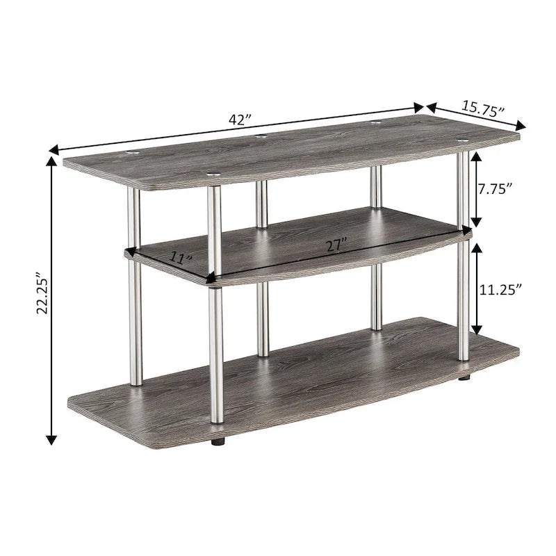 Convenience Concepts Designs2Go Tool-Free 3-Tier Wide TV Stand 5