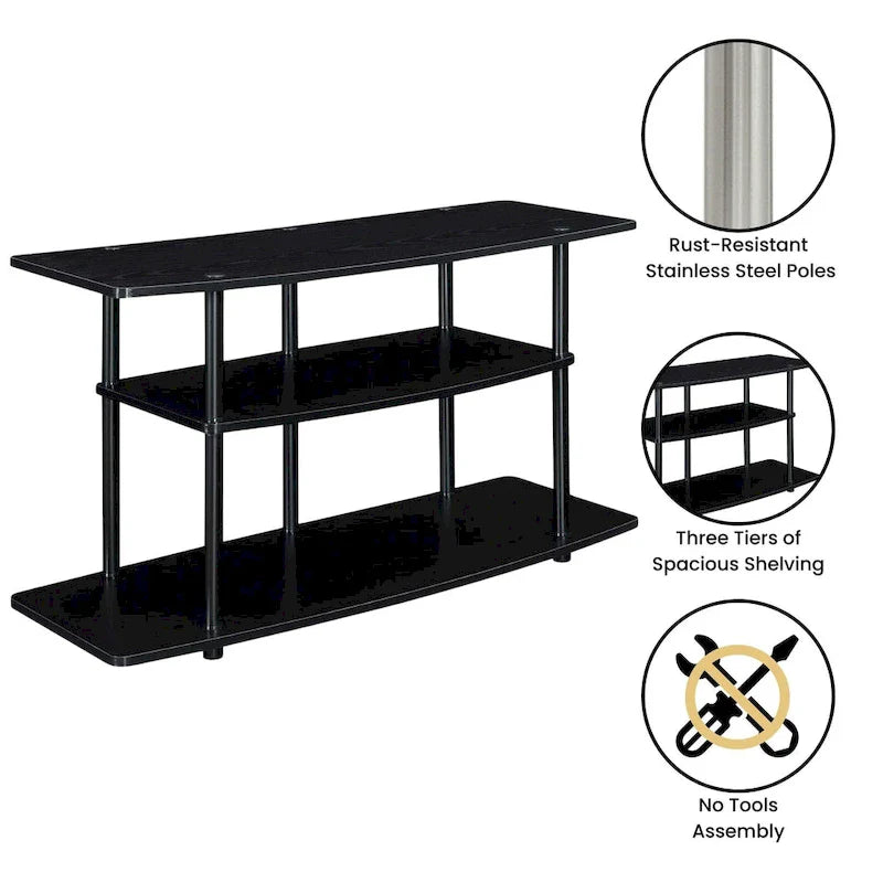Convenience Concepts Designs2Go Tool-Free 3-Tier Wide TV Stand 20