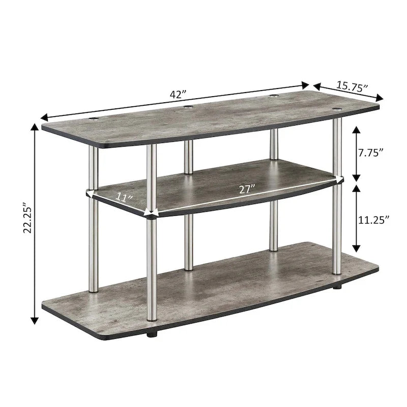 Convenience Concepts Designs2Go Tool-Free 3-Tier Wide TV Stand 36