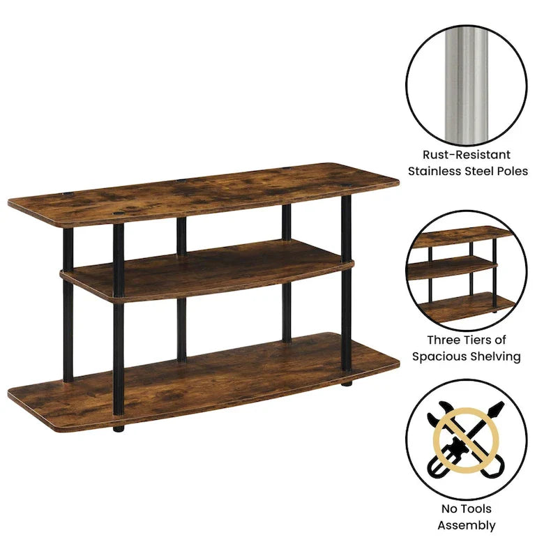 Convenience Concepts Designs2Go Tool-Free 3-Tier Wide TV Stand 40