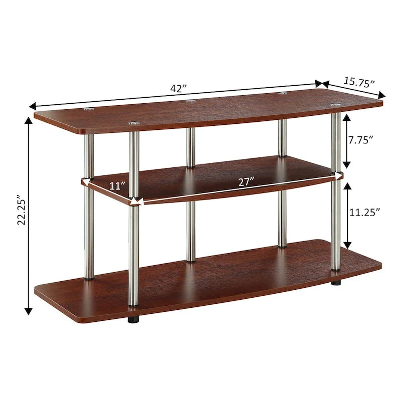 Convenience Concepts Designs2Go Tool-Free 3-Tier Wide TV Stand 44