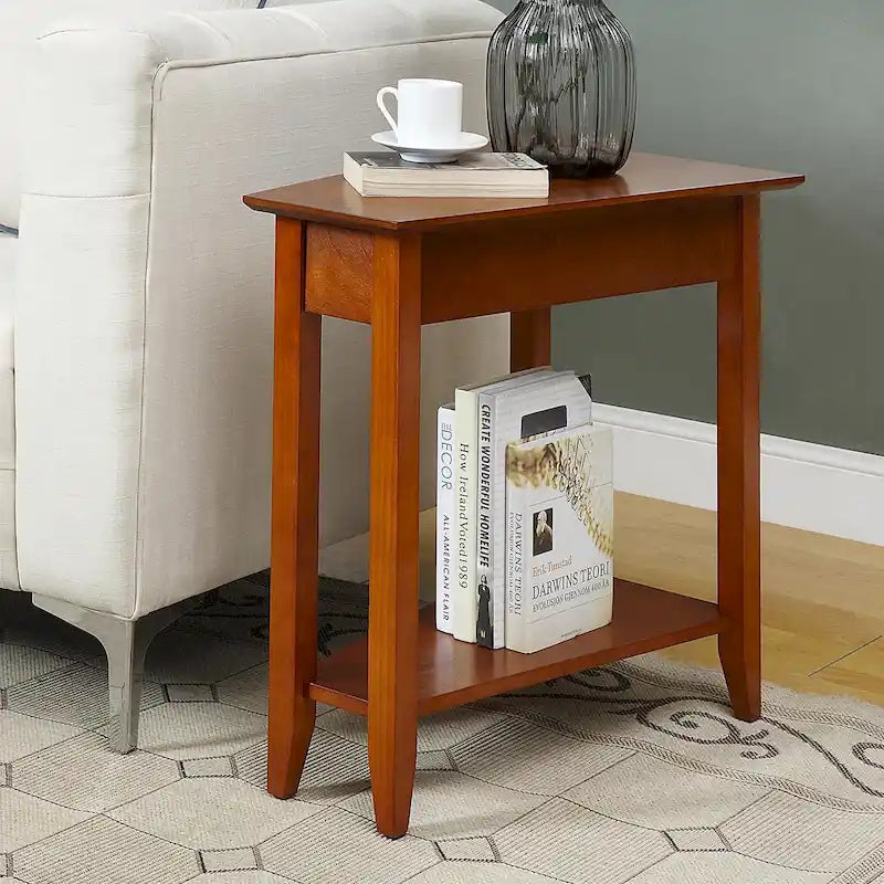 American Heritage Wedge End Table with Shelf by Convenience Concepts 42