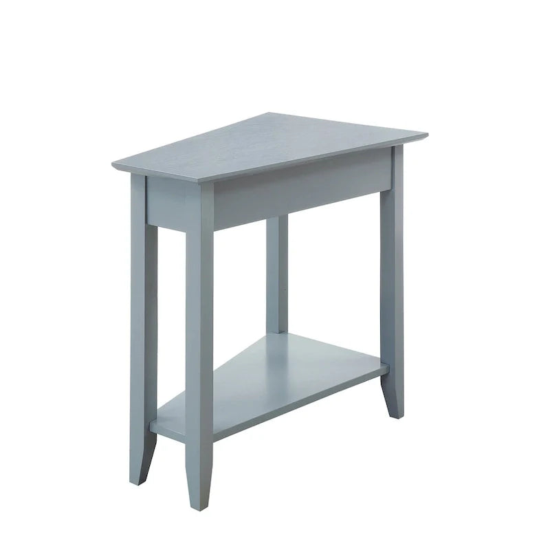 American Heritage Wedge End Table with Shelf by Convenience Concepts 4