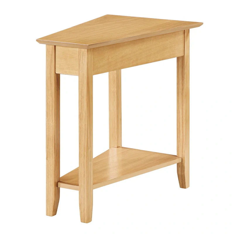 American Heritage Wedge End Table with Shelf by Convenience Concepts 16