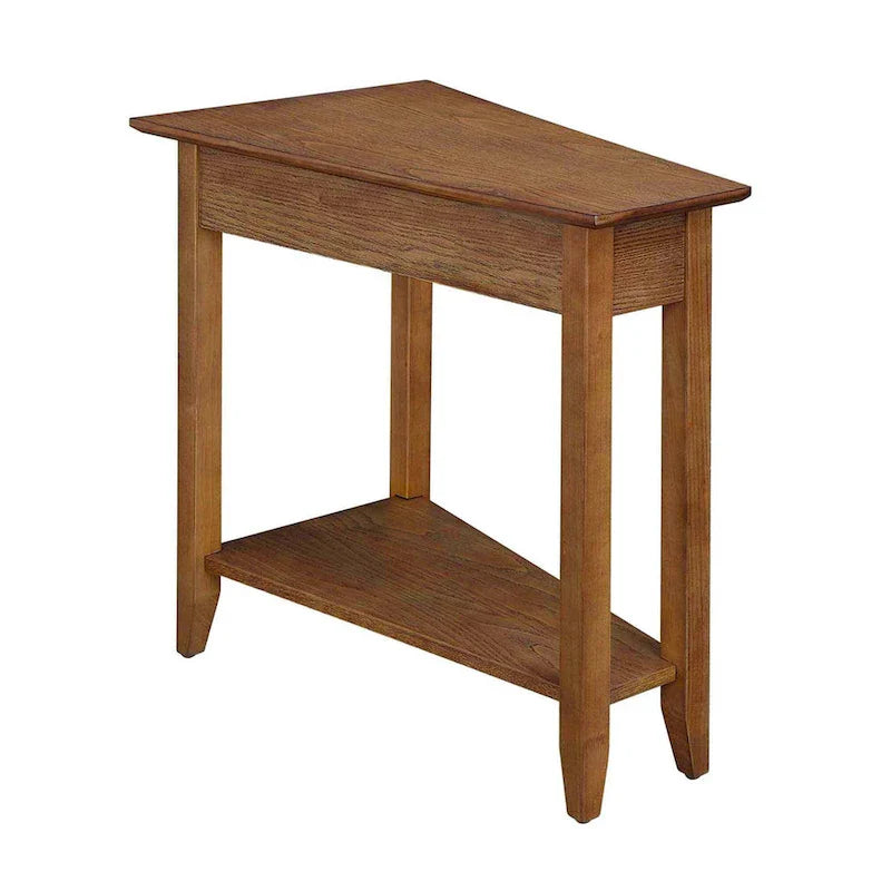 American Heritage Wedge End Table with Shelf by Convenience Concepts 20