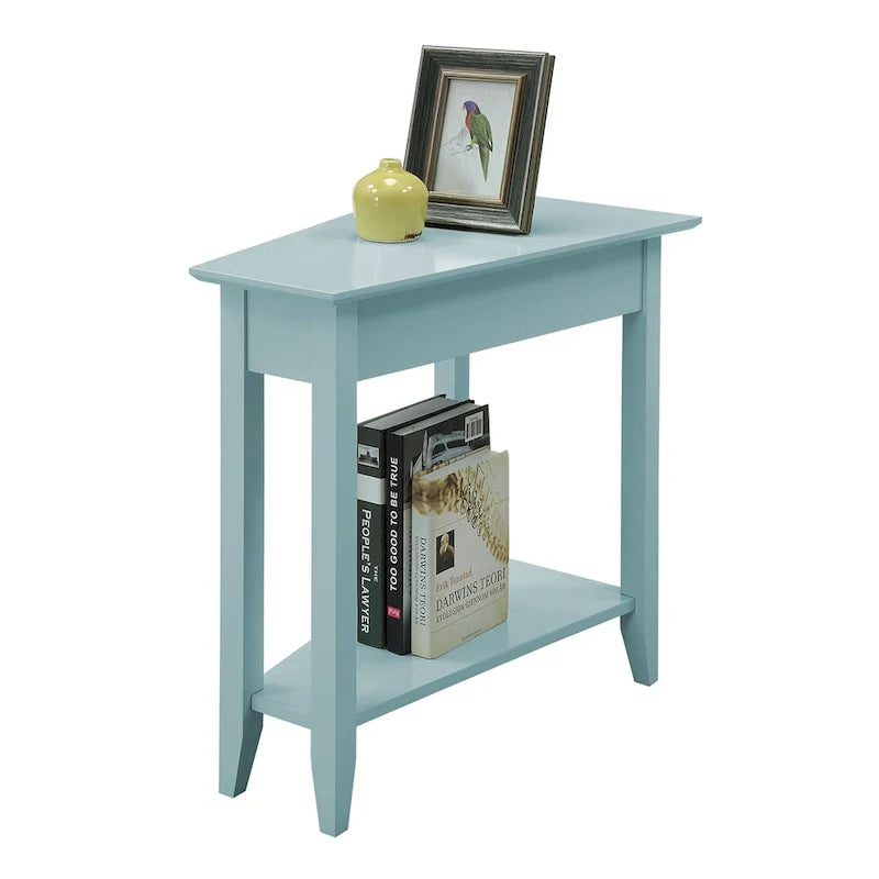 American Heritage Wedge End Table with Shelf by Convenience Concepts 23