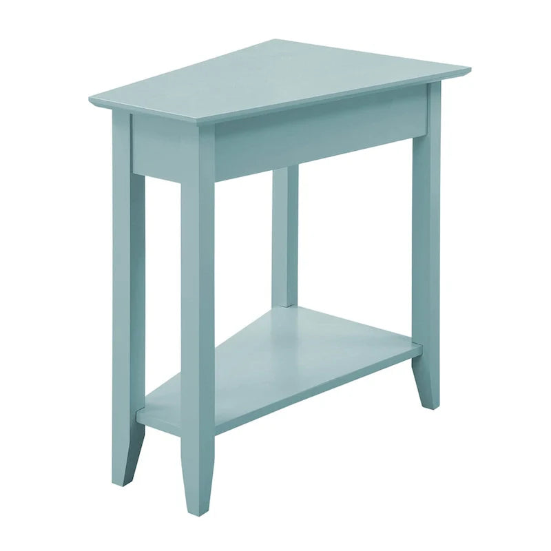 American Heritage Wedge End Table with Shelf by Convenience Concepts 24