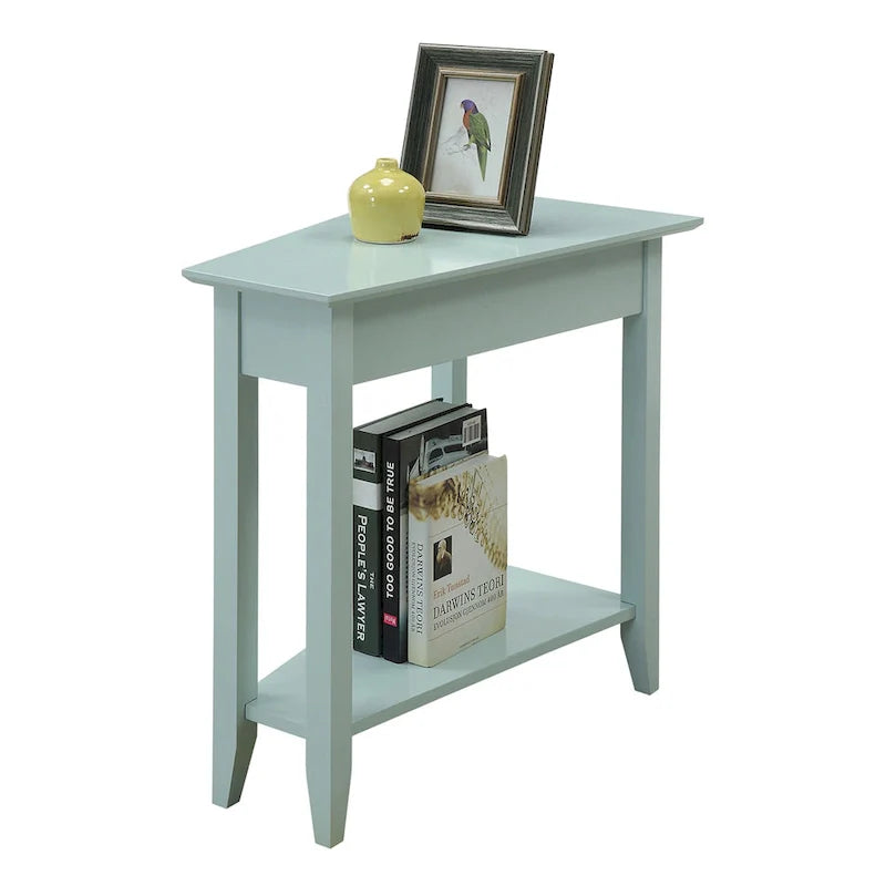 American Heritage Wedge End Table with Shelf by Convenience Concepts 27