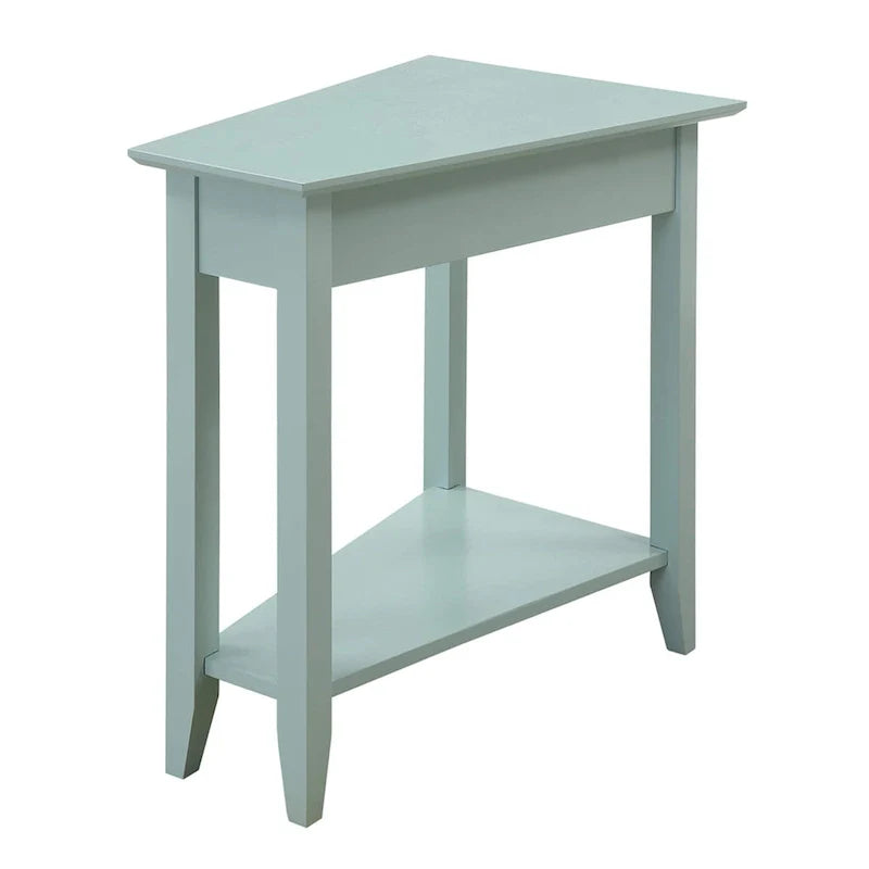 American Heritage Wedge End Table with Shelf by Convenience Concepts 28
