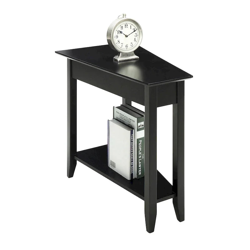 American Heritage Wedge End Table with Shelf by Convenience Concepts 30