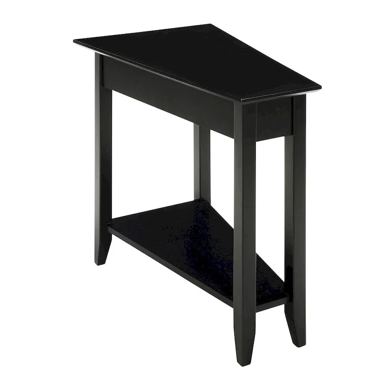 American Heritage Wedge End Table with Shelf by Convenience Concepts 31