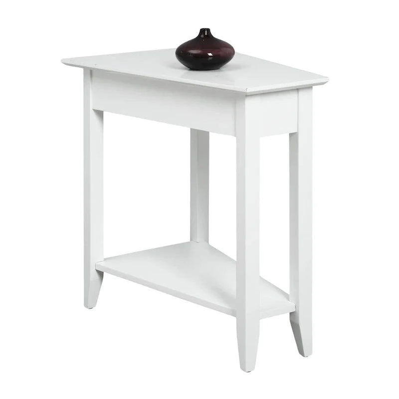 American Heritage Wedge End Table with Shelf by Convenience Concepts 33