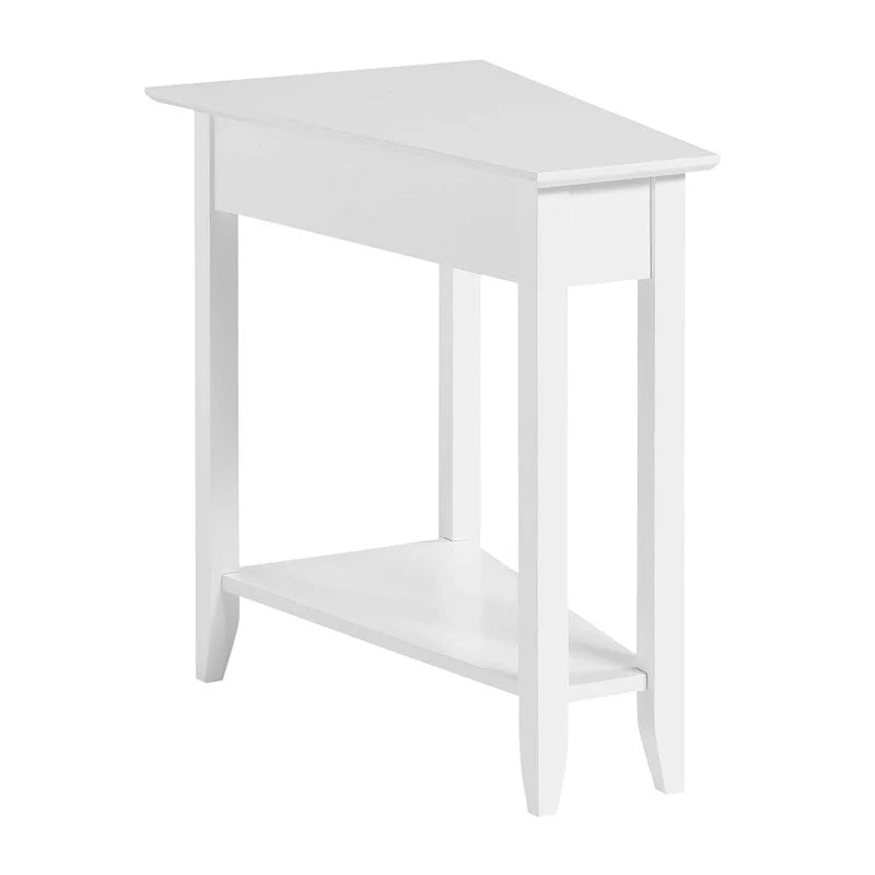 American Heritage Wedge End Table with Shelf by Convenience Concepts 34